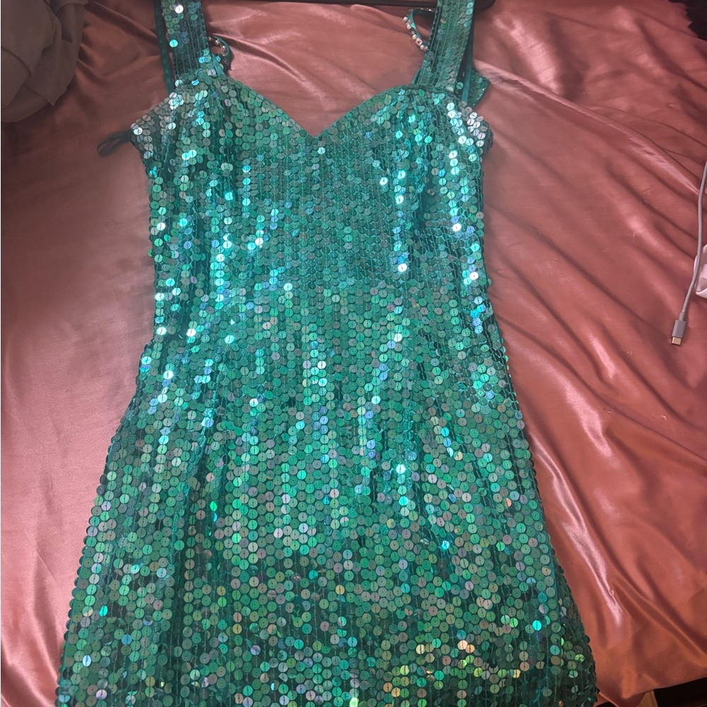 Green Sequin Dress